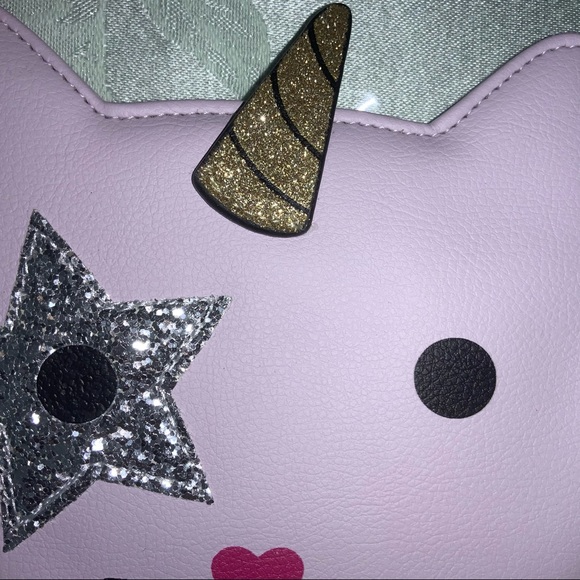 NWT Betsy Johnson Cat Unicorn Wristlet. Lavender - Picture 2 of 4